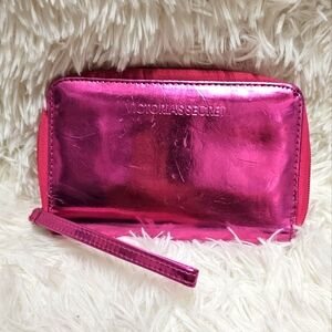 Victorias Secret Bags Metallic Pink Phone Purse Wallet Clutch Wristlet